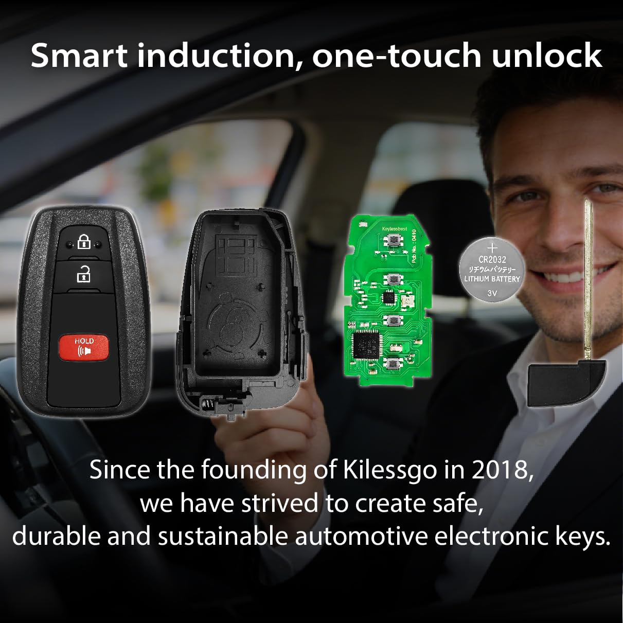 Convient pour Toyota C-HR GNE 0010 Board 2018 2019 2020 2021 2022 MOZBR1ET 315 MHz 3 boutons