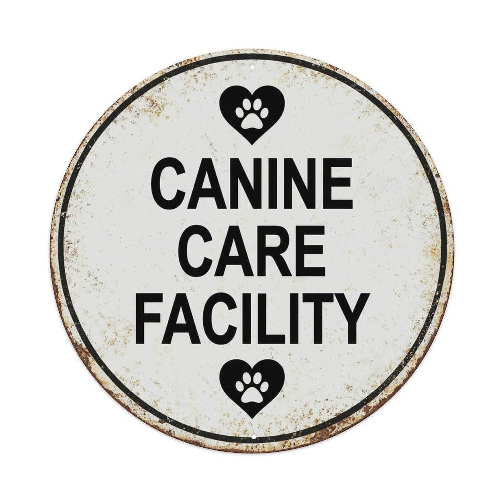 Vintage Canine Care Facility Decor Metal Tin Sign