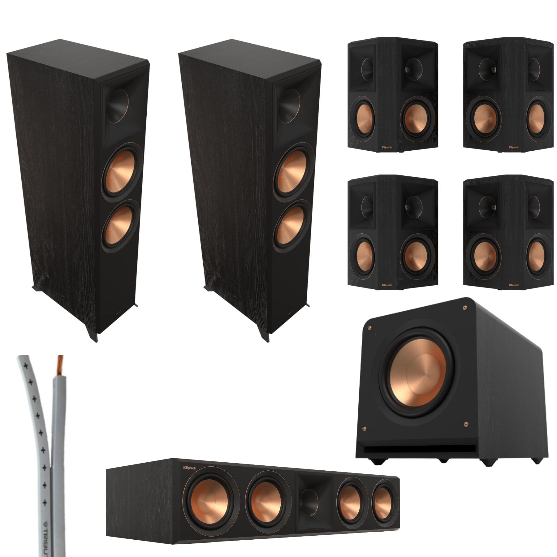 Klipsch RP-8000F II 7.1 Home Theater System with 100FT of Speaker Cable