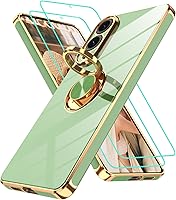 Vista 119 de Gritup Funda para Samsung Galaxy A14 5G: Funda para Samsung A14 2 piezas, protector de pantalla, soporte de anillo de rotación de 360°, soporte