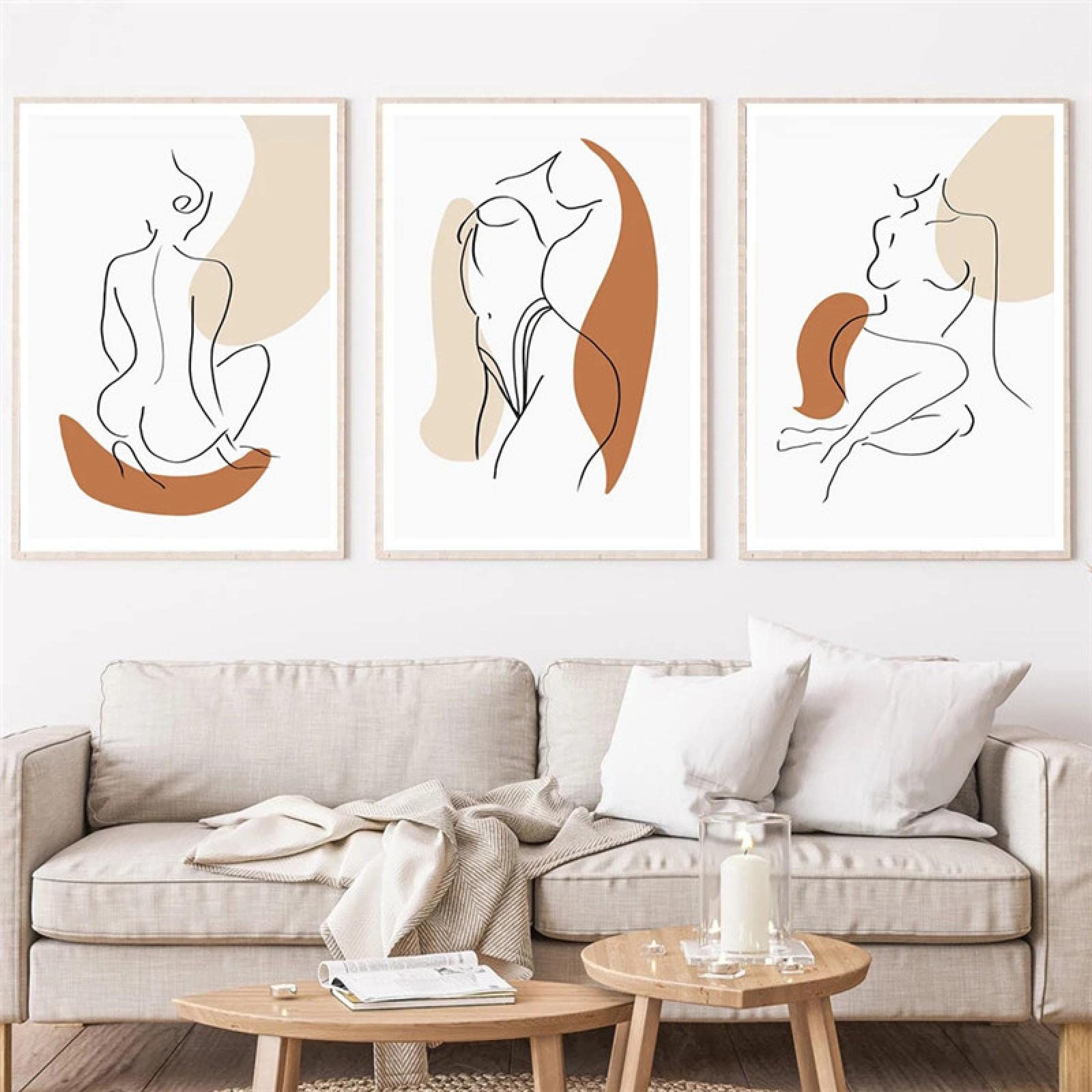 Poster A3 Arte Astratta A Linea Singola | Stampe Minimaliste Nero Su Bianco | Decorazione Parete Moderna