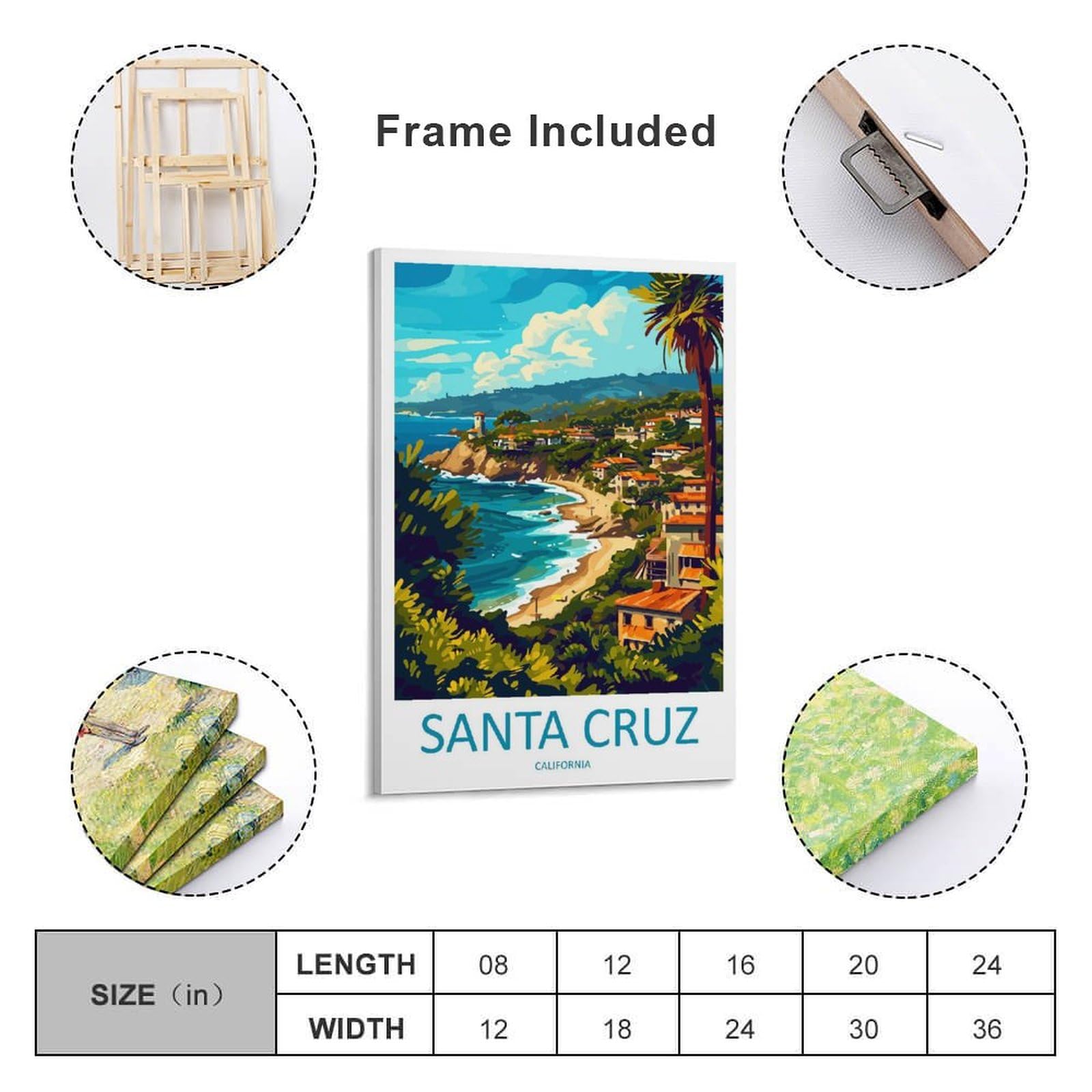 Amazon.com: Santa Cruz Travel Print Santa Cruz Décor Santa Cruz