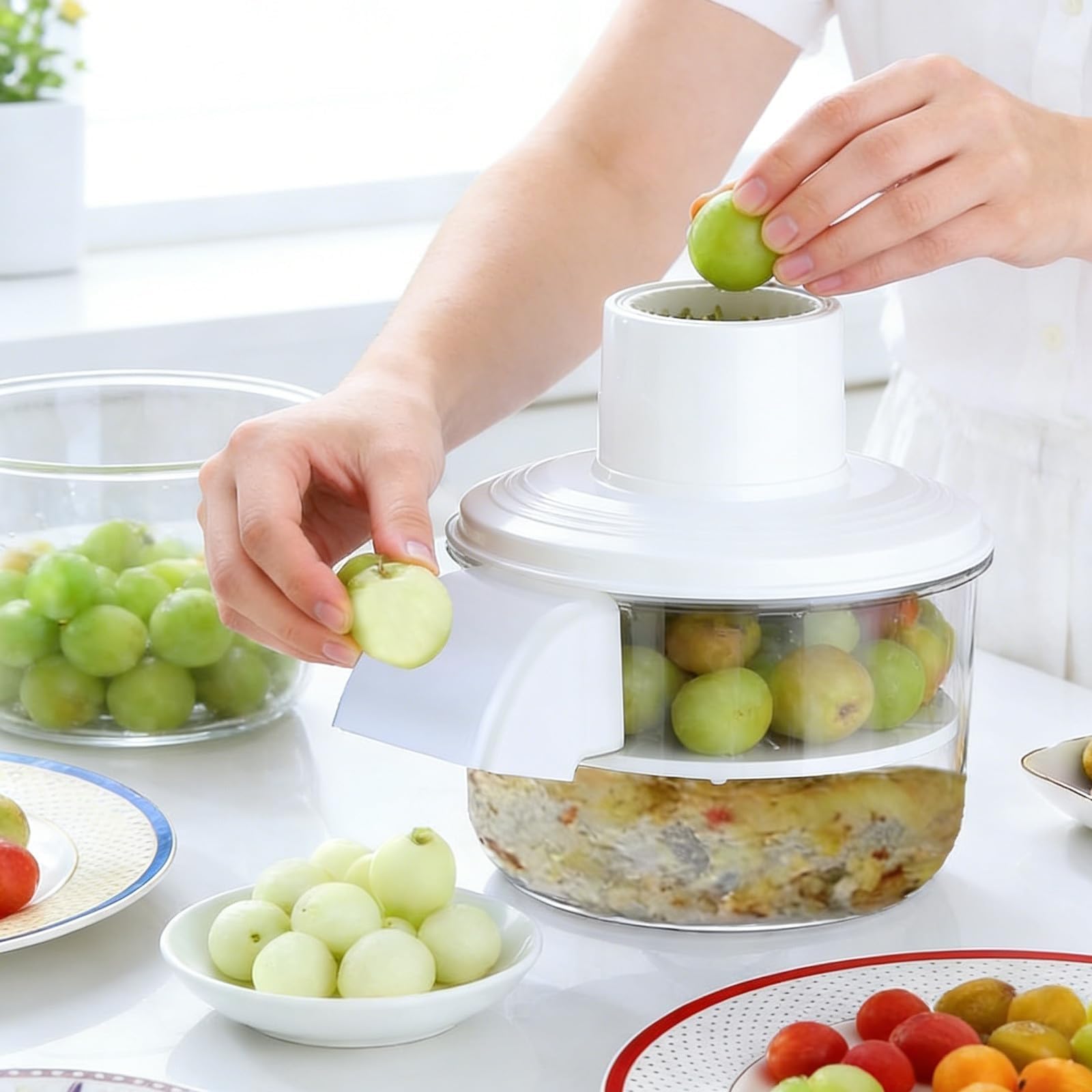 Pelador Eléctrico Inalámbrico, Eliminador Automático de Piel de Frutas y Verduras, Pelador de Ajos y Patatas Recargable for Cocina Casera | White