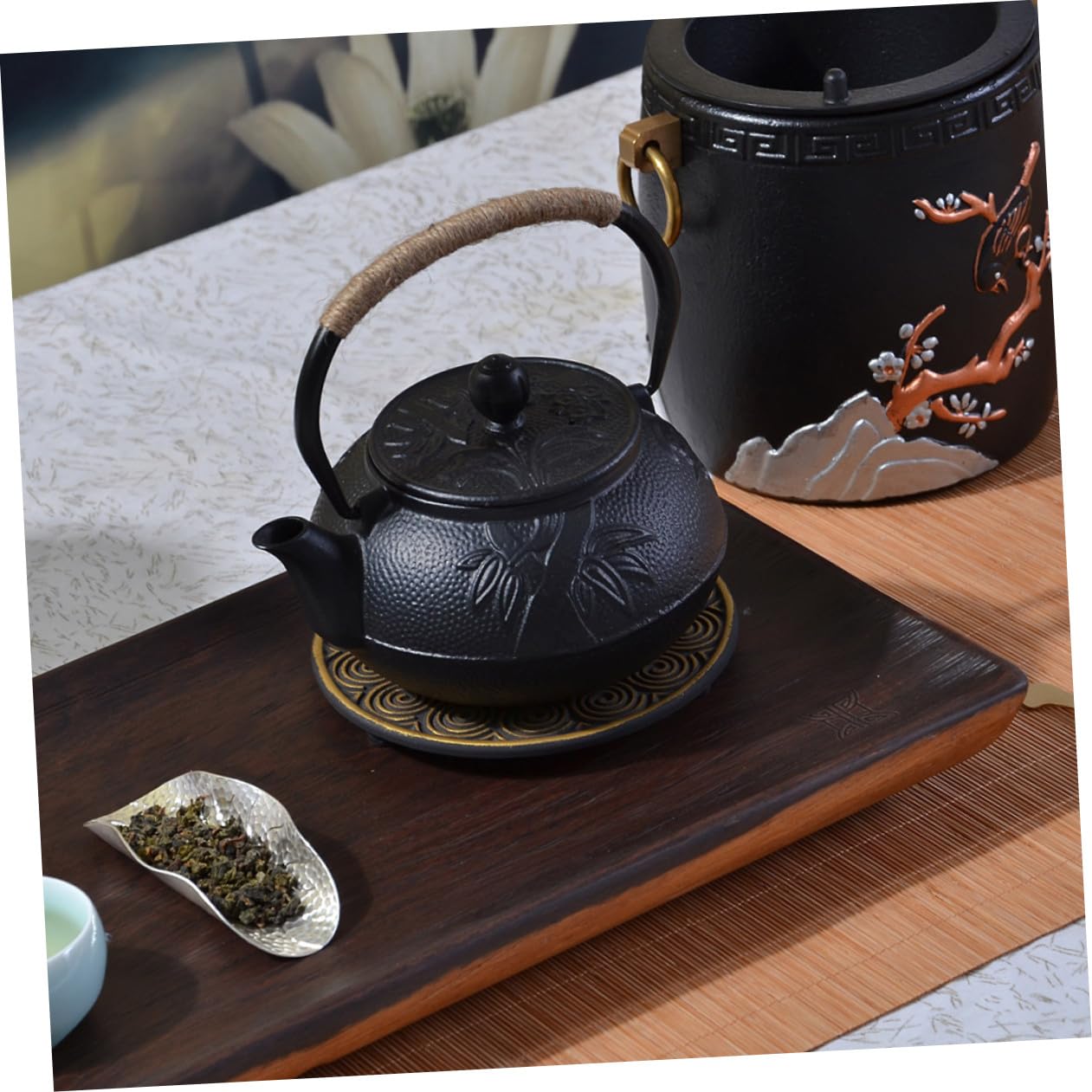 PRETYZOOM Tetera De Hierro Fundido Hervidor De Hierro Para Estufa Hervidor De Agua Delicado Para Cocina Para Té Multifunción