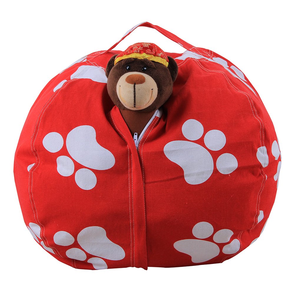 Bolsa de Almacenamiento para Niños Y Niñas Organizador de Juguetes Cierre de Cremallera Lona para Tapetes de Peluche