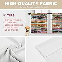 Vista 452 de Cenefas de cocina modernas con patrón de cobre marrón dorado para ventanas, cenefas opacas abstractas de marcas de arañazos y cortinas opacas