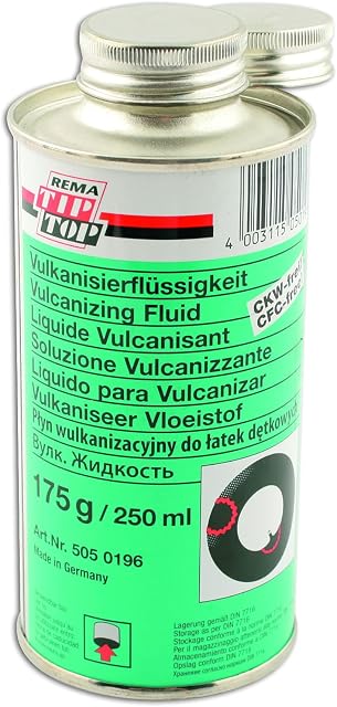 Connect 35096 Tube Patch Vulcanising Fluid 175g c/w brush 1pc,Green, White