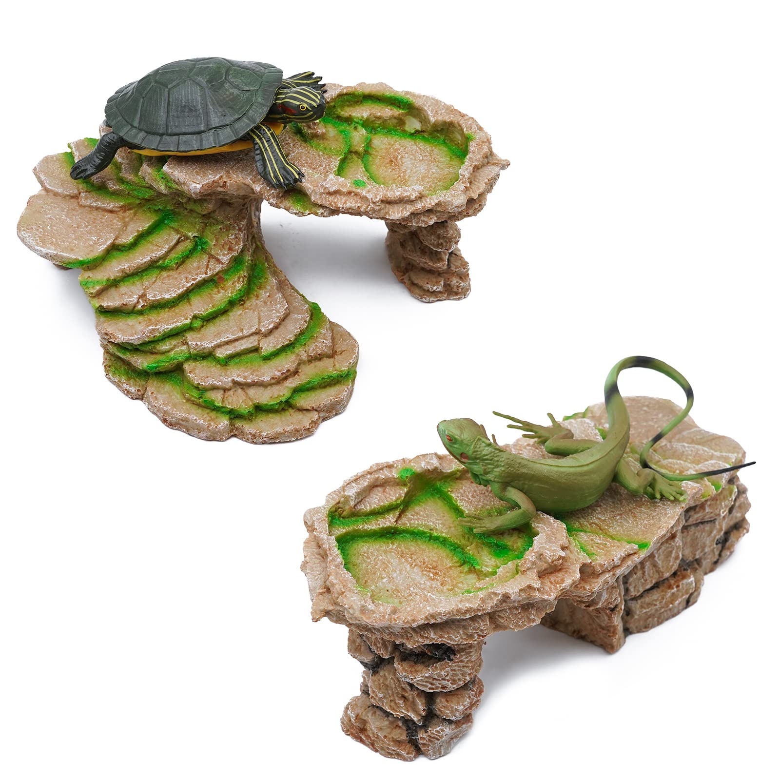 Abri pour Tortue Terrasse Trou de Tortue Peau Decoration Aquarium Cachette Reptile ​RéSine Bronzage Rock Barbu Dragon Accessoires Reptile DéCoration