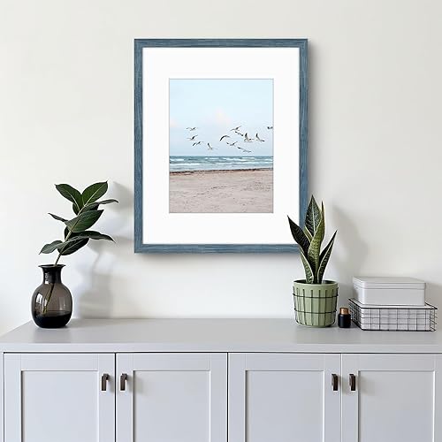 Vista 182 de Frametory, Los marcos de 16 x 20 pulgadas muestran imágenes de 11 x 14 pulgadas con paspartú o fotos de 16 x 20 pulgadas sin paspartú, vidrio Plata