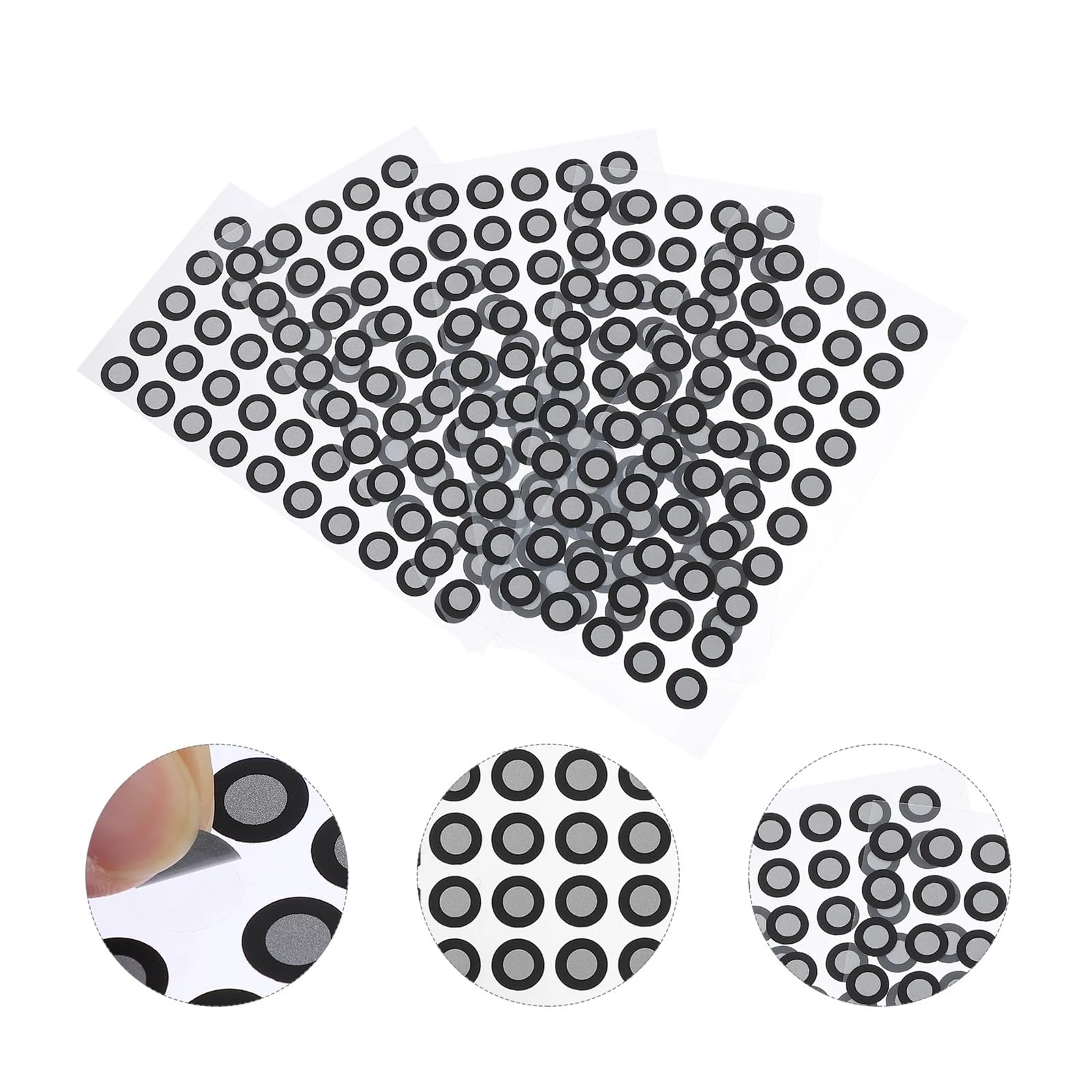 5 hojas de pegatinas for posicionamiento de escáner 3D, marcador de escáner 3D, marcador de puntos, plato giratorio, referencia de escaneo 3D Escaneo de alta precisión