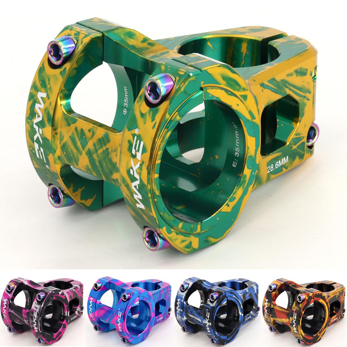 CYSKY MTB Stem 35mm Stem 31.8 35 mm Handlebar Clamp for All Mountain Bike, MTB, Downhill, Enduro