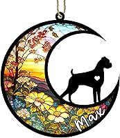 Vista 48 de Memorial personalizado para perro, adorno de Navidad de perro pastor alemán con nombre, razas personalizadas, atrapasador de luz para pérdida