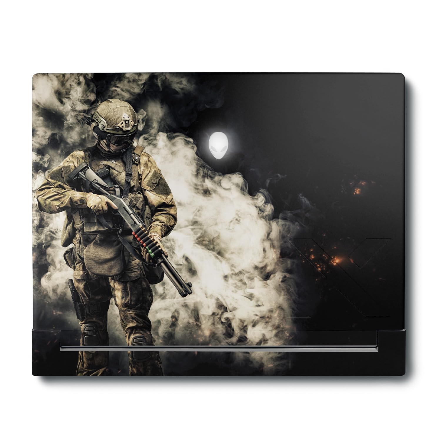 MightySkins Skin Compatible with Alienware X16 R1 (2023) Full Wrap Kit - Fighting On | Protective, Durable, and Unique Vinyl Decal wrap Cover | Easy to Apply &amp; Change Styles | Made in The USA