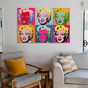 油絵アンディ・ウォーホル 【Marilyn Monroe】手描き額付きF6 b*a様 油絵アンディ・ウォーホル人物画モンローF6額付き手描き肉