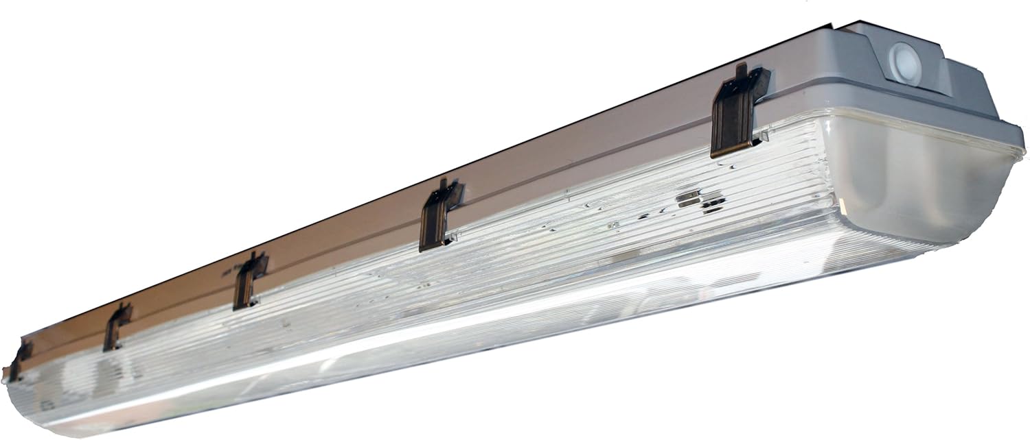 PrimeLights Vapor Tight/Vapor Proof Fluorescent 4' Fixture 2 Lamp T8 (Quantity 1 Fixtures)