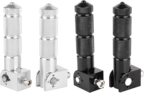 Miniatura 9 de Estriberas de motocicleta, 2 pedales de aluminio de 0.315 in, estriberas plegables universales de 90 grados, reposapiés plegado para motocicleta,