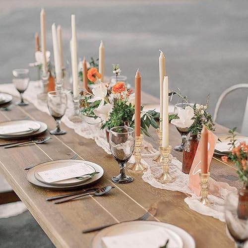 Miniatura 6 de Juego de 6 candelabros de cristal dorado transparente para decoración de bodas, fiestas de cumpleaños