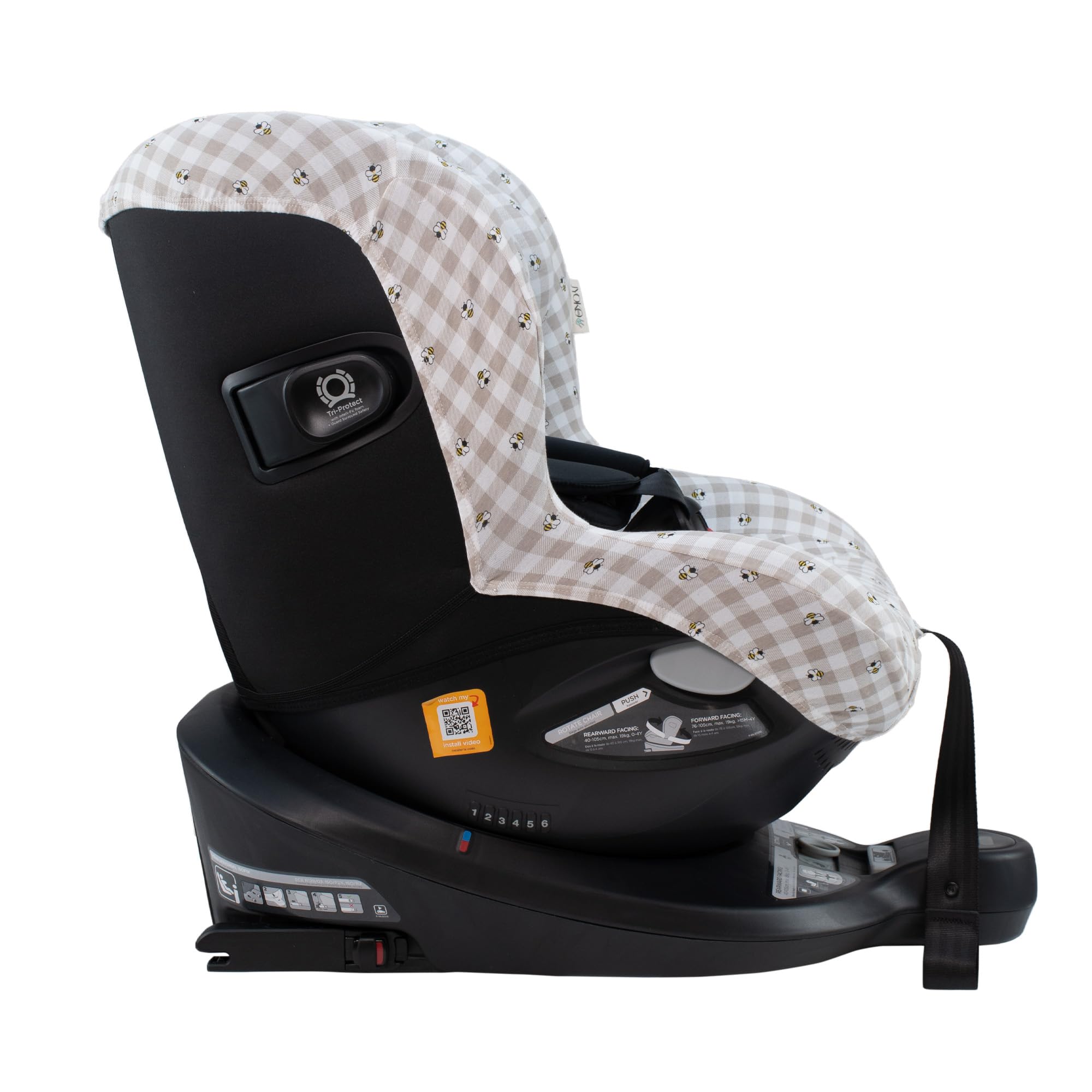 JYOKO Kids Funda de algodón Compatible con Joie I-Spin 360 y Joie I-Safe (Picnic Vichy)