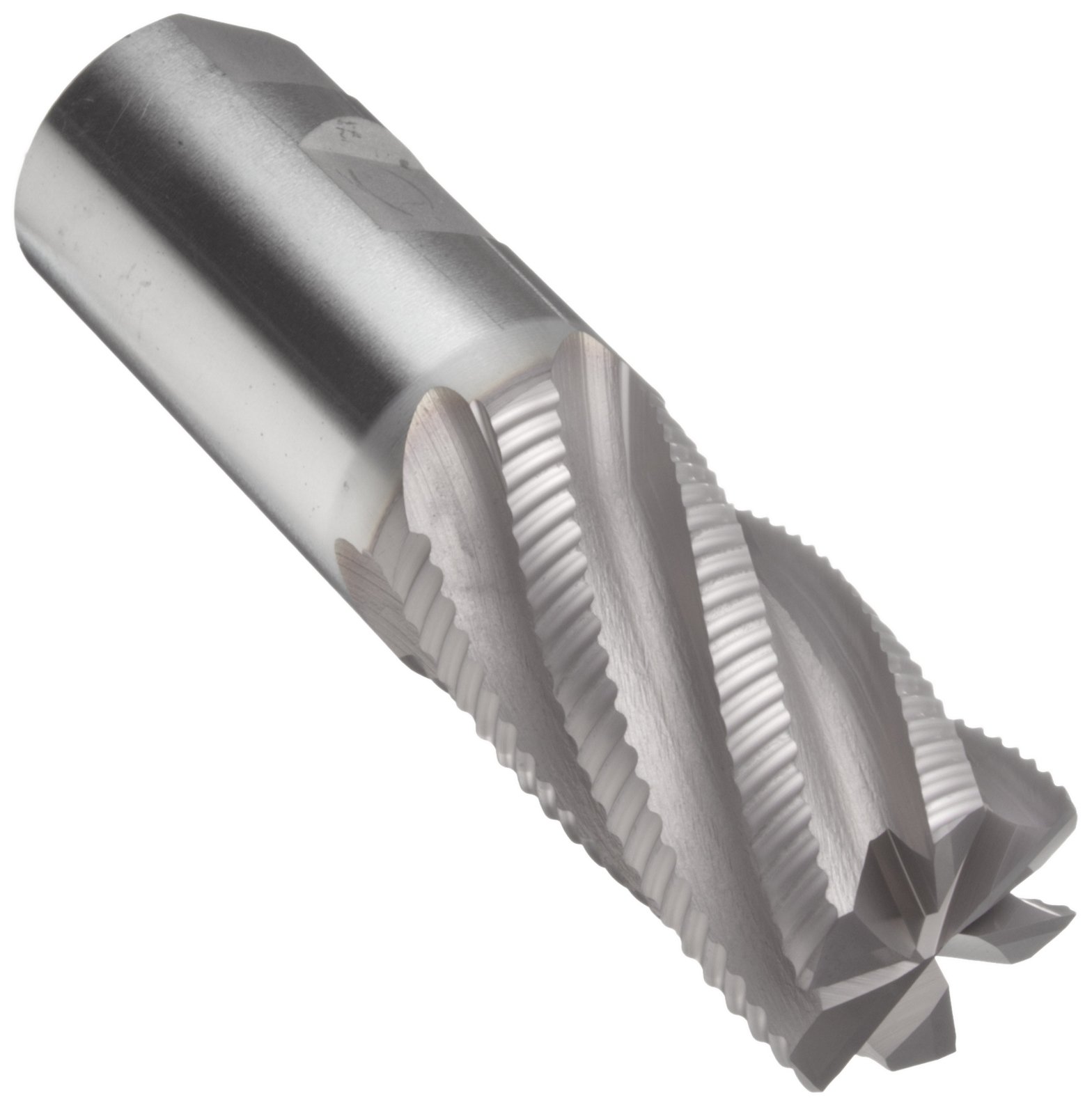 Melin Tool CCFP Cobalt Steel Square Nose End Mill, Weldon Shank, TiCN Monolayer Finish, Roughing Cut, 30 Deg Helix, 4 Flutes, 3.2500