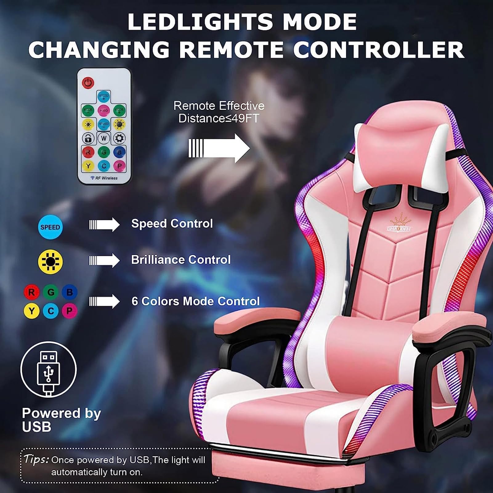 Sedia da Gaming ergonomica con Altoparlanti integrati, Funzione Massaggio e poggiapiedi Regolabile per Un Comfort ottimale Anche Durante sessioni di Gioco prolungate.