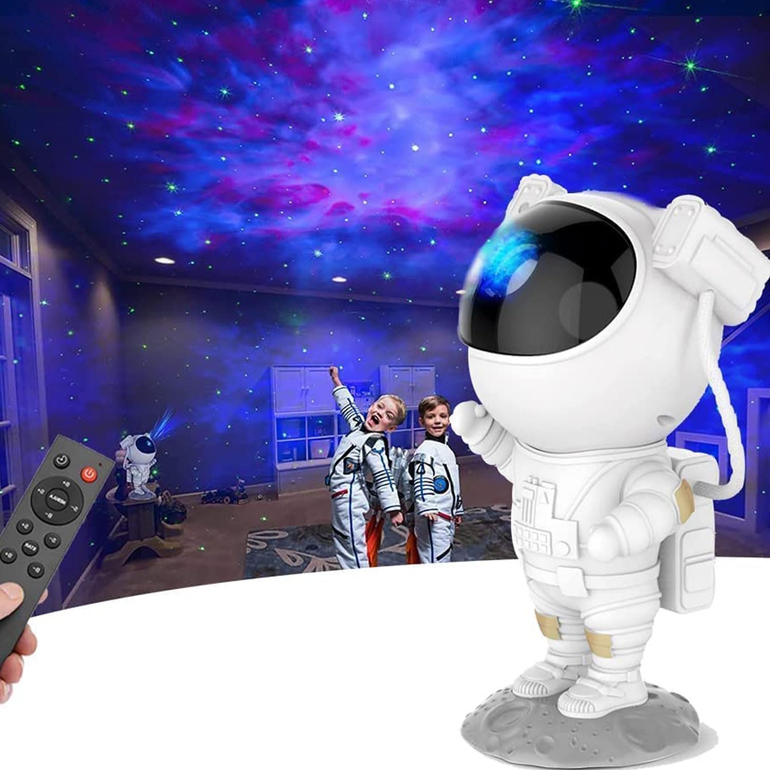 BUMTUM Astronaut Galaxy Star Projector with Remote Control| 360° Adjustable Light Projector Timer Kids Astronaut Nebula Night for Kids, Gifts, Gaming Room & Party