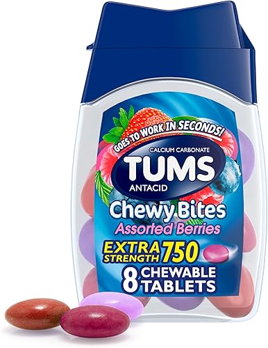 TUMS Comprimidos antiácidos masticables Chewy Bites - 8 unidades