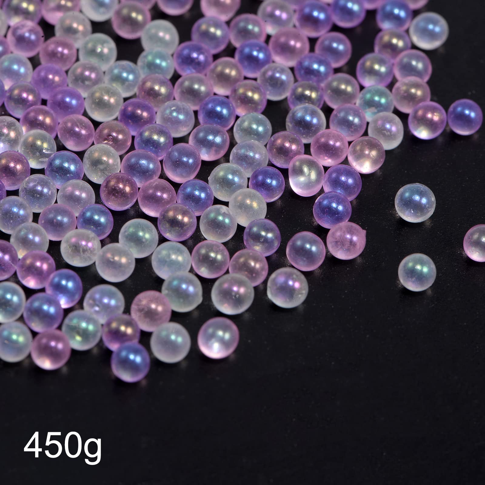 Amazon.co.jp: HARFINGTON 樹脂バブルビーズ 450g 2.5-3mm ガラス 穴 