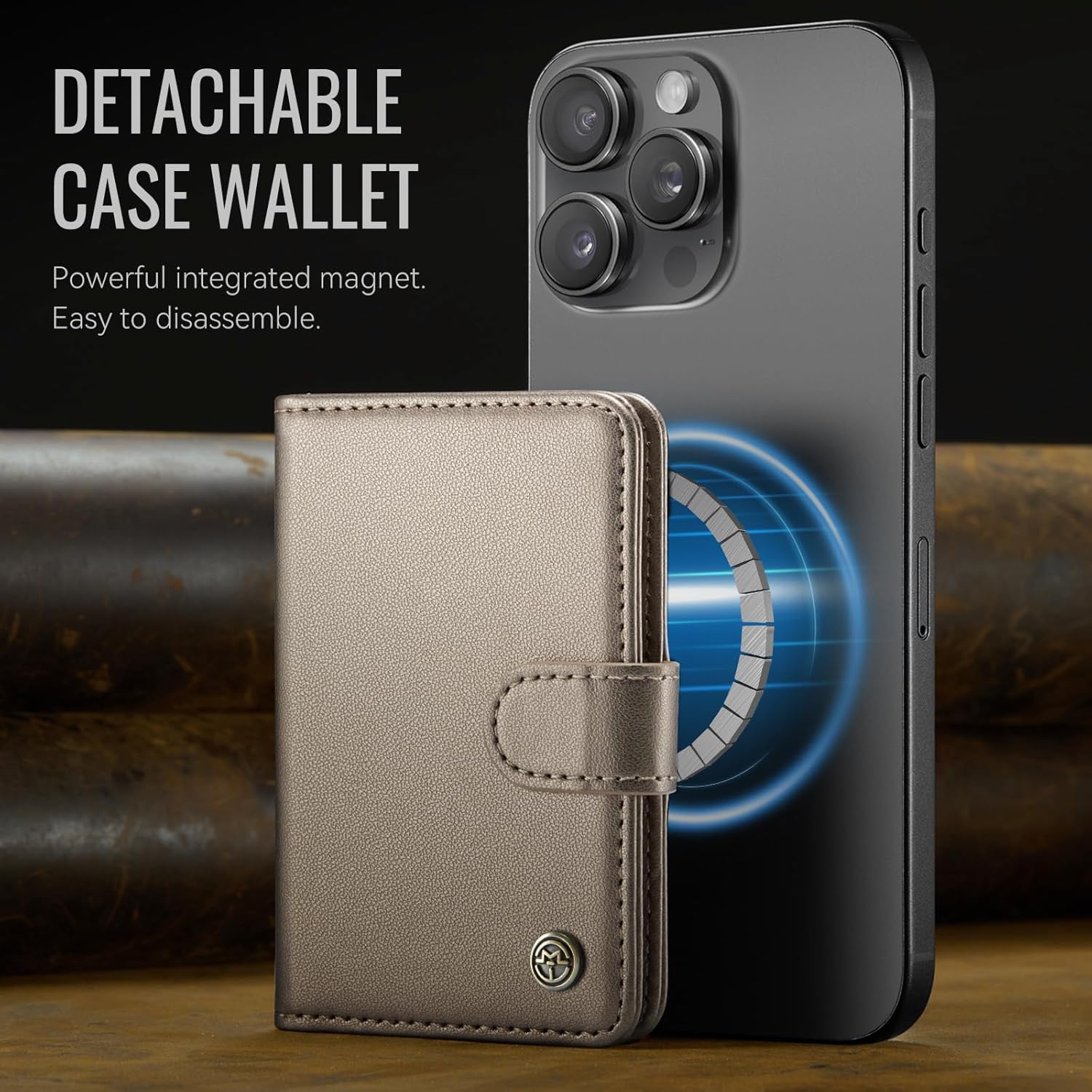 for Magsafe Wallet, Magnetic Phone Wallet with RFID Blocking 6-Card Holder for Men Women Minimalist Slim PU Leather Kickstand for iPhone 17 Air 16 15 14 13 12 Pro Max Plus, Elegant Titanium - Image 8