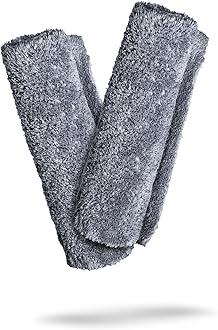 Adam's Borderless Grey Microfiber Towel (2pk) - Premium Ultra Soft Car Detailng Towel Cloths, 480gsm - Safe for Car Wash, Home Cleaning & Pet Drying Cloths (16 Inch x 16 Inch)