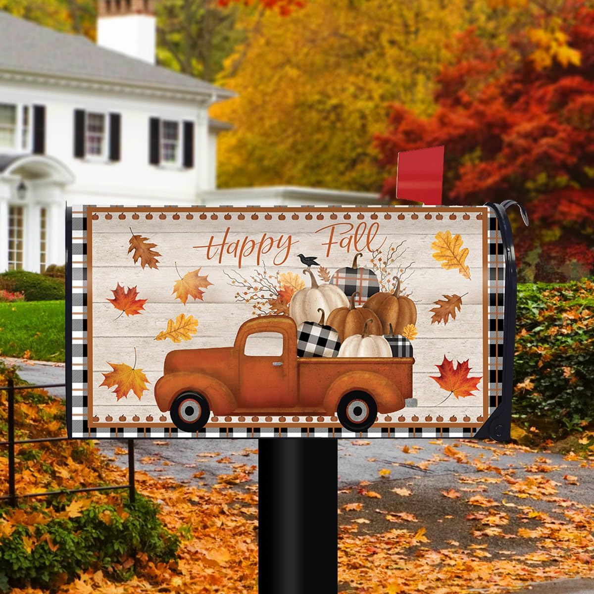 Briarwood Lane Happy Fall Pickup Large Mailbox Cover Primitive Oversized