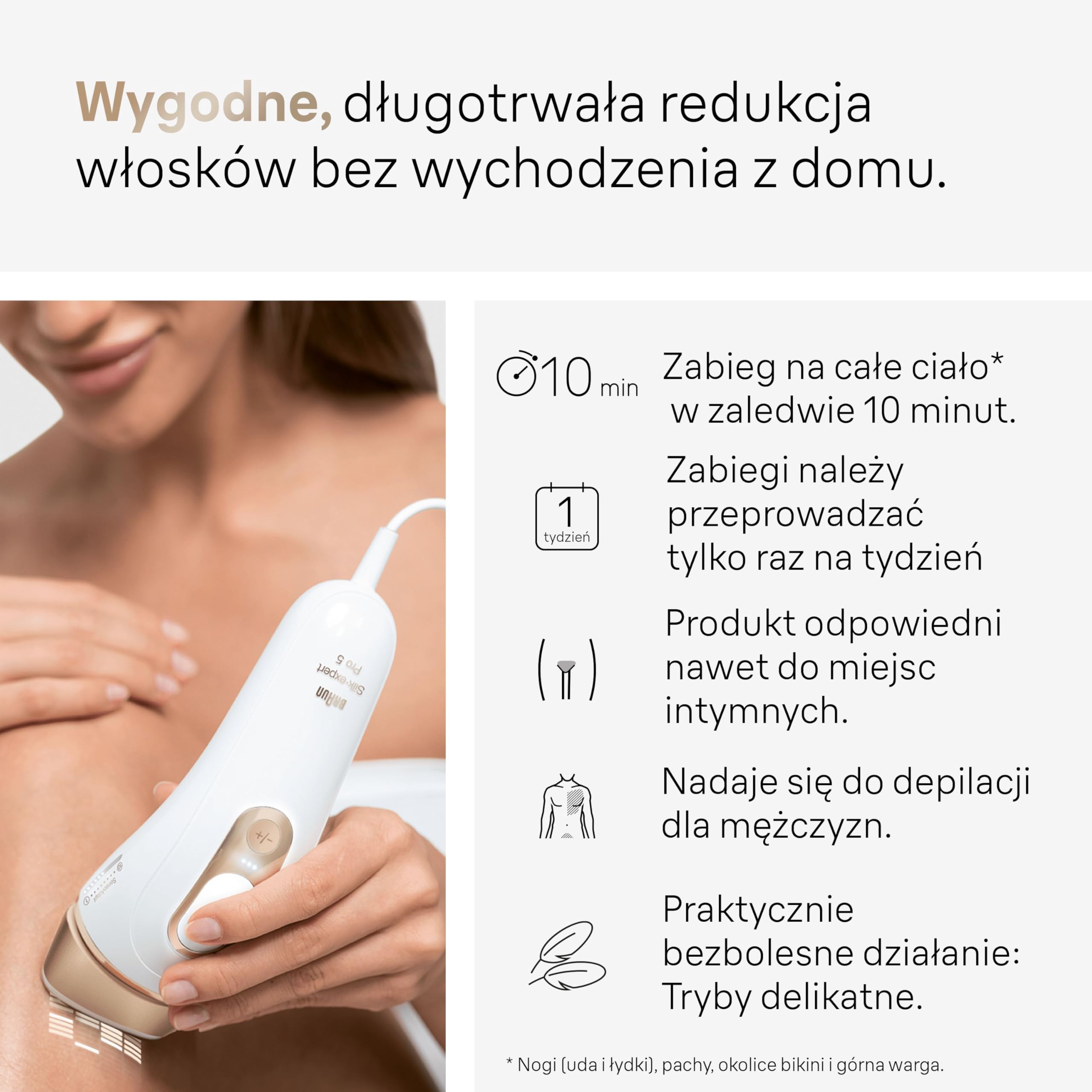 Braun Silk-Expert Pro 5 PL5356 IPL, usuwania owłosienia w warunkach domowych, alternatywa dla depilacji laserowej, w zestawie saszetka, golarka Venus, 4 głowice, prezent dla kobiet, biały/złoty