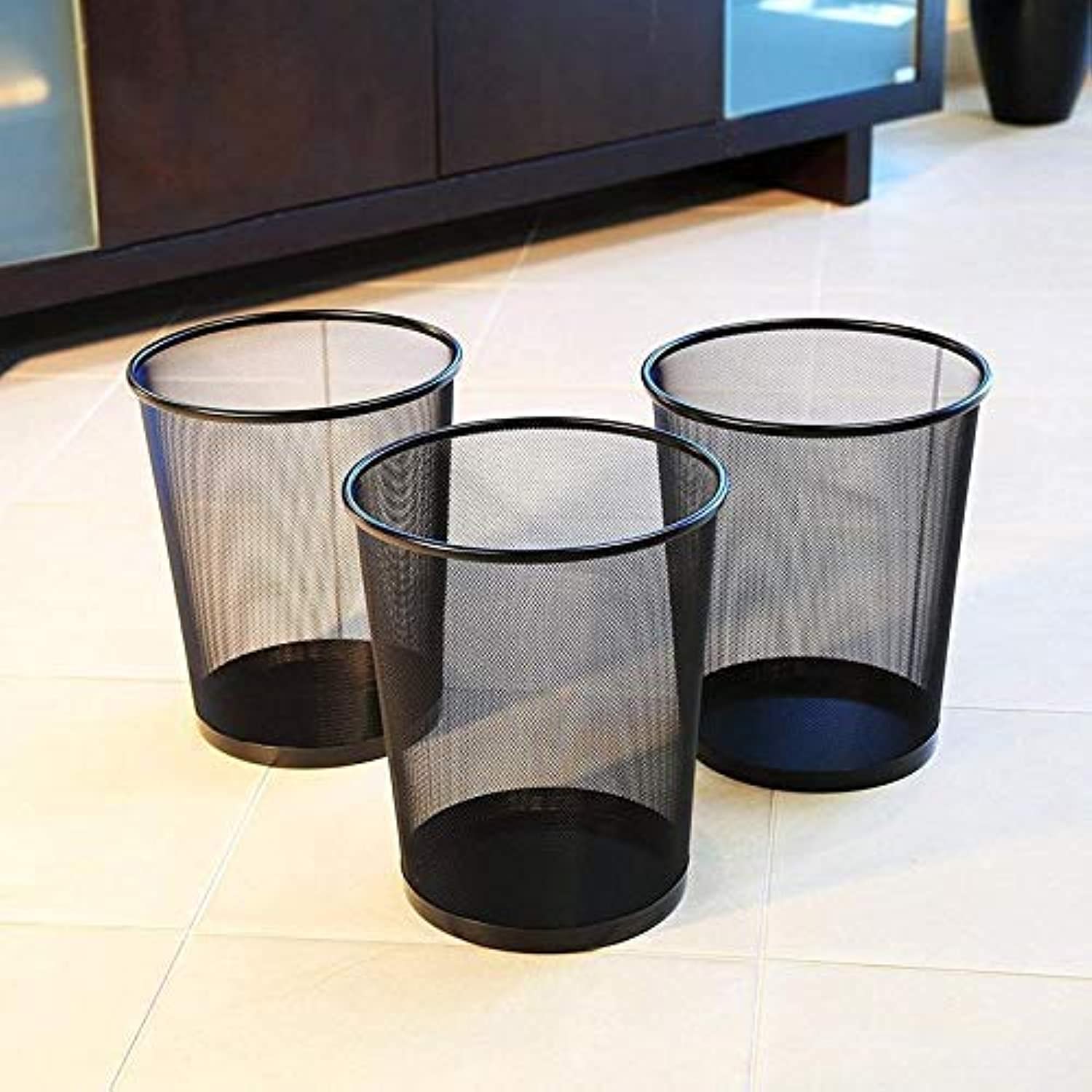 Metal Mesh Dustbin For Office, Home, Kitchen Multipurpose Waste Bin (Set of 3)