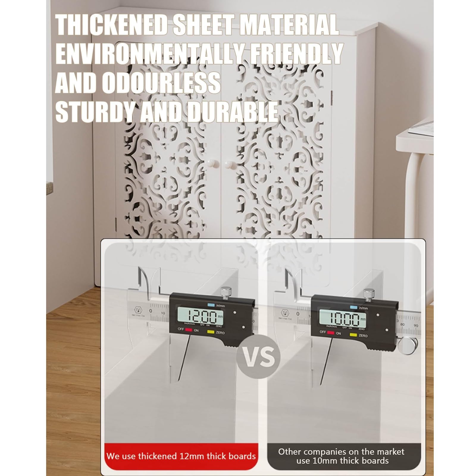 Moderna cubierta de radiador blanca con estante desmontable, 50 x 80 x 20 cm, elegante solución de radiador de vapor para sala de estar y baño, elegante decoración del hogar, diseño que ahorra espacio