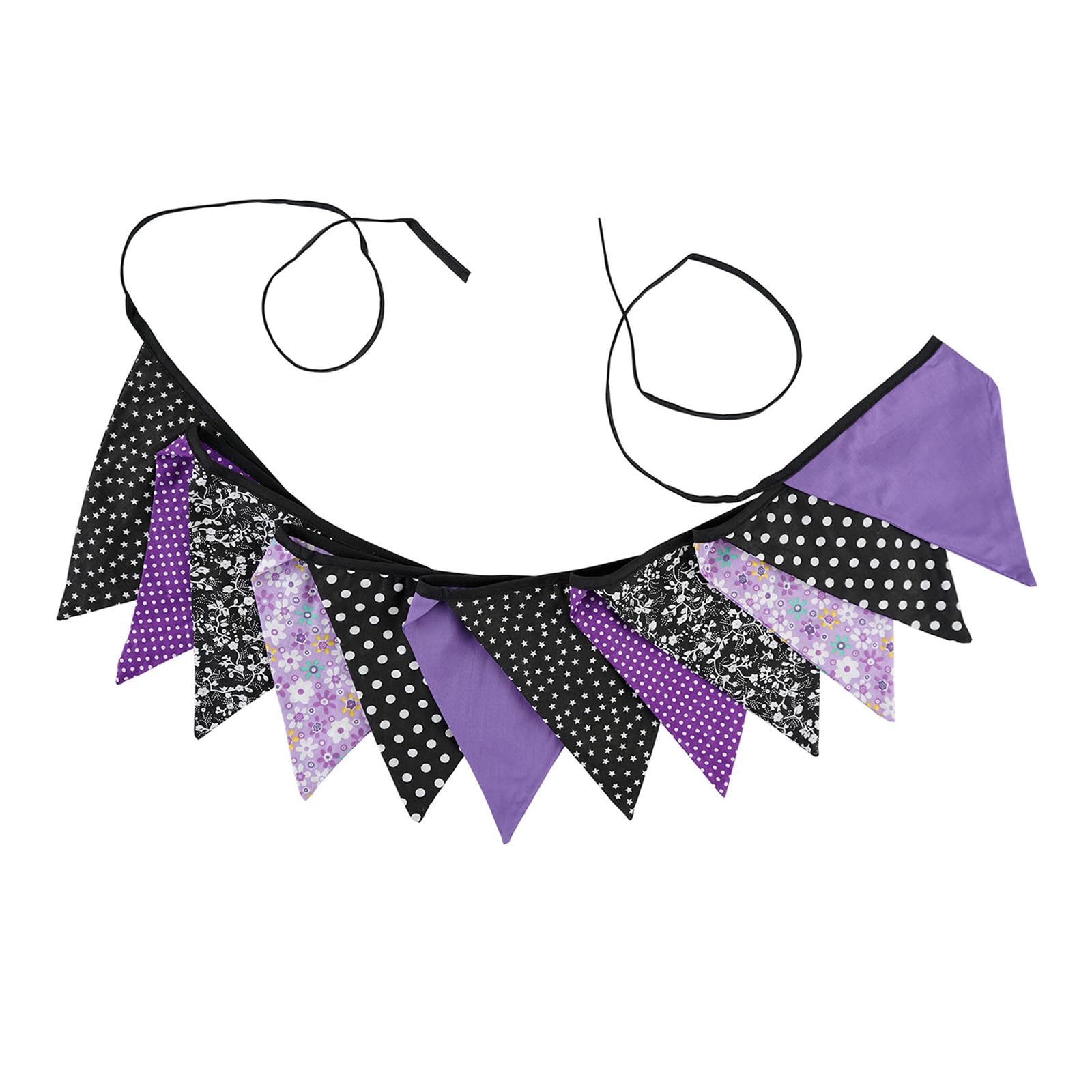 Buxuaaaa Halloween Pennant Banners Thanksgiving Bunting Flags Decors Cotton Fabric Bunting Banners Holiday Party Decoration Indoor and Outdoor Festival Decoration
