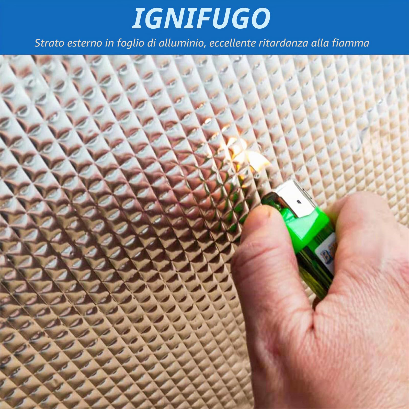 12 tappetini isolantiacustico per auto, 5 mm, 40 x 25 cm, autoadesivi, per vano motore, 1 m², isolamento acustico ignifugo, impermeabile