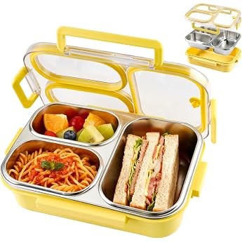 Children's Stainless Steel Lunch Box with 3 Compartments