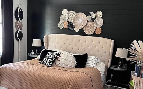 Miniatura 2 de Set of 13 Basket Wall Decor, Boho Wall Decor, Bohemian Wall Decor, Woven Baskets Wall Decor,Wicker Wall Tray,Boho Wall Art,Hanger Wall Plate - Sun