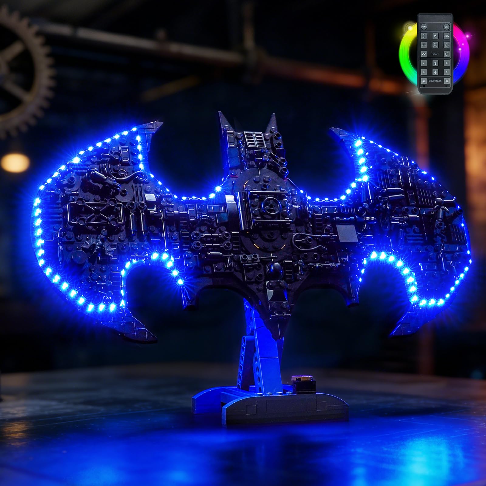 LocoLee RC Led Light Set Compatible with Lego 76330 Batman Logo Light Decoration Lighting Kit Compatible with Lego 76330 Building Blocks Model,Only Lights Set,No Model
