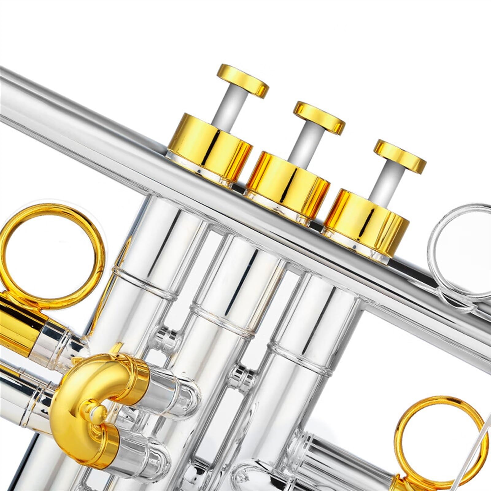 Standard Trąbka Trąbka Instrument Muzyczny B Płaski Mosiądz Złocony Profesjonalny Stal Nierdzewna Standard Wytrzymały
