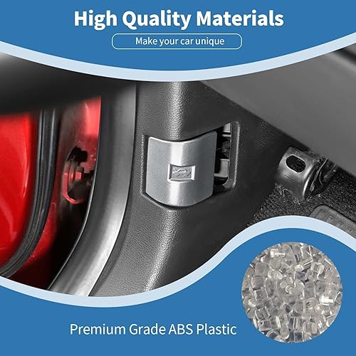 Miniatura 2 de Para F150 Silver Hood Release Switch Cover Trim para Ford F150 2009 up Plata Interior Accesorios plateado