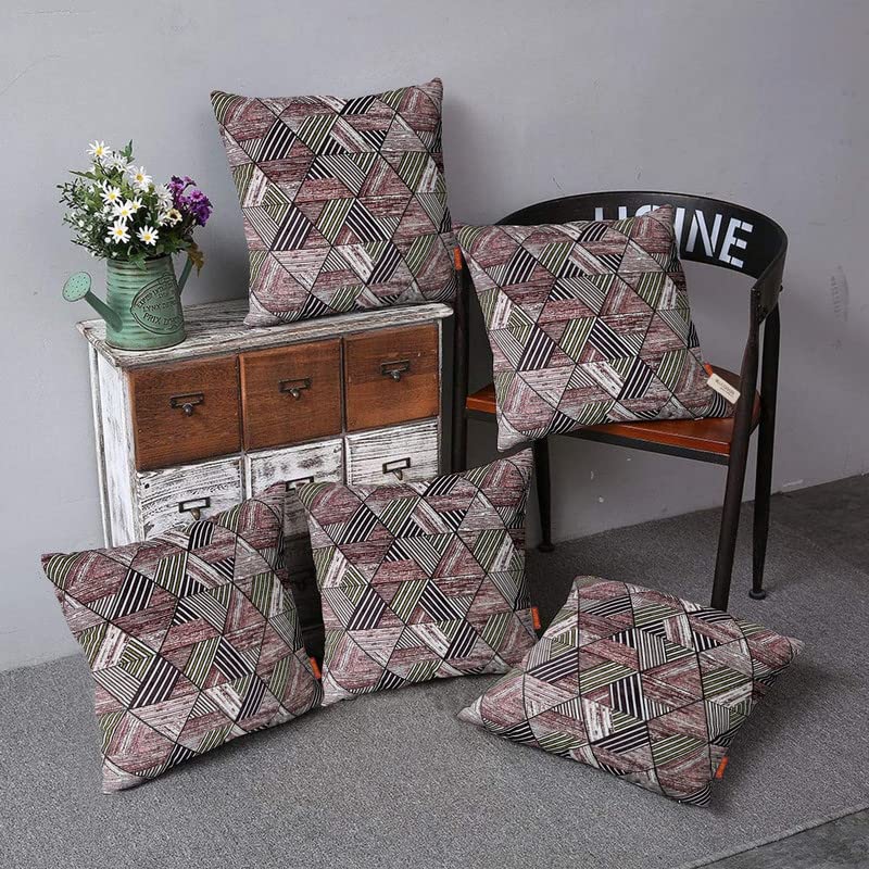 BLUE GRASS HD Digital Geometric Print Velvet Cushion Cover - Set of 5 || Colour : Maroon || Size : 12x12 Inches. (B0C666WNYY) Amazon Price History, Amazon Price Tracker