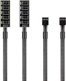 PANO-MOUNTS ケースファン CPUファン 電源 ケーブル PC ケース マザーボード 4ピン と 3ピン ファン 用 4ピン 1 ～5分岐 PWM 延長ケーブル コンピューター ATX 冷却ファン 用 電源 延長 ケーブル コ－ド