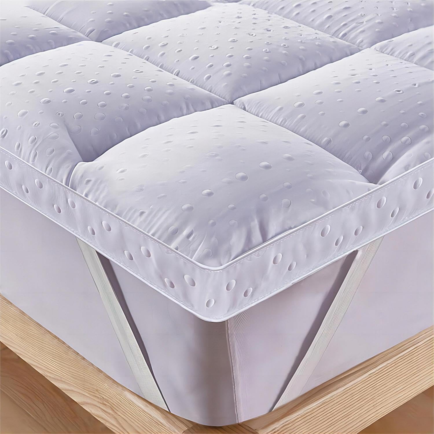 Bedecor 3D Topper Matrimoniale 180x200cm, Coprimaterasso Matrimoniale di Microfiber Extra-Morbido, Antiallergico, lavabile in lavatrice