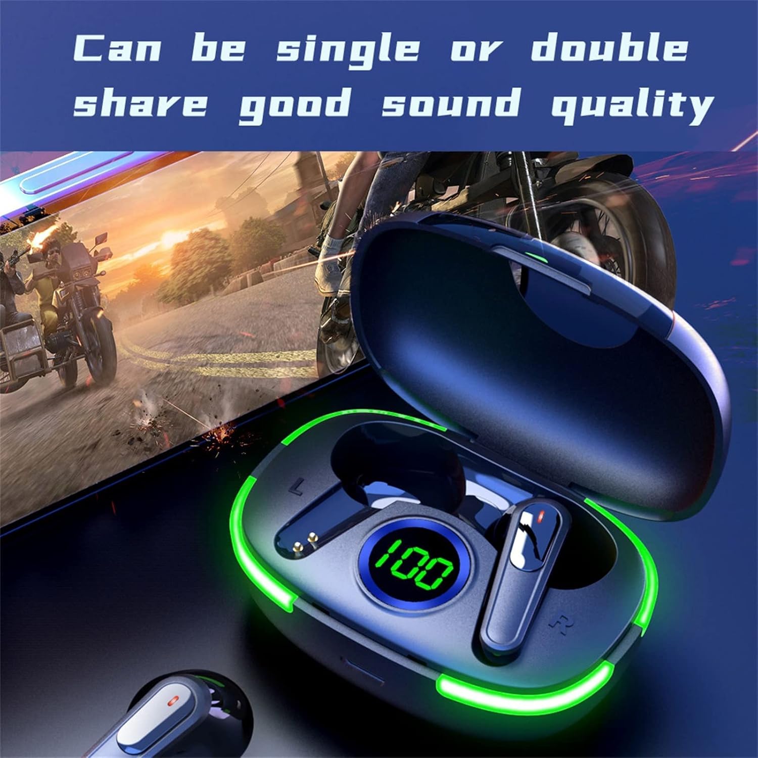 ekidaz pro80 bluetooth 5 1 earphones sports digital display touch control earphone with cool breathing light waterproof stereo earphones in ear buil