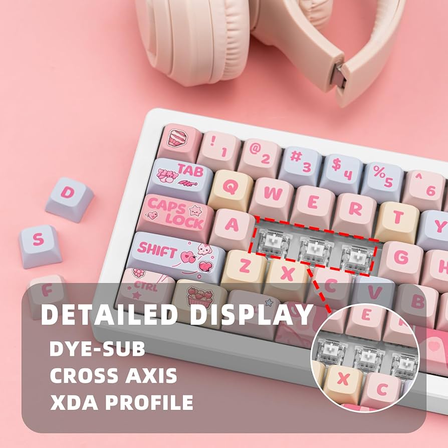 Amazon.com: GEKUCAP Custom Keycaps, 133 Keys Creamy