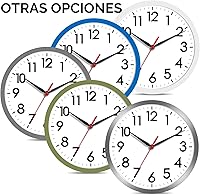 Vista 3 de AKCISOT Reloj de Pared, Relojes de Pared Pequeños Modernos a Batería de 8 Pulgadas, Silencioso Sin Tic-Tac Analógico Clásico para Oficina, Hogar