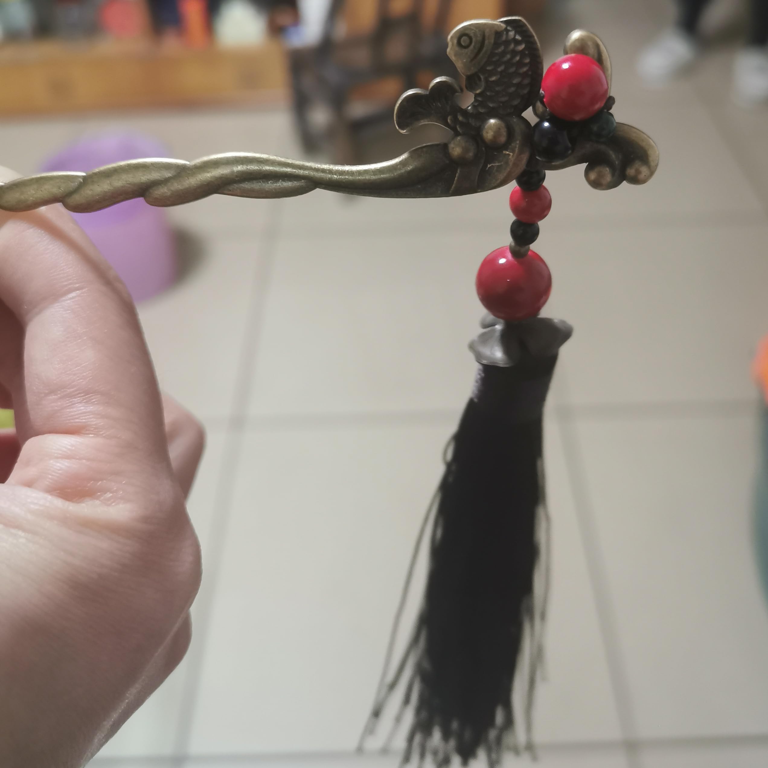 Amazon.co.jp: かんざし 簪 金属 一本挿し 普段使い 天然石 中華風