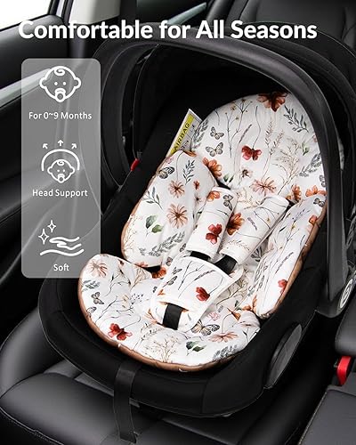 Miniatura 2 de Inserto de asiento de coche para bebé compatible con columpio Mamaroo y columpio Graco y asiento de coche para bebé, inserto para recién nacidos con