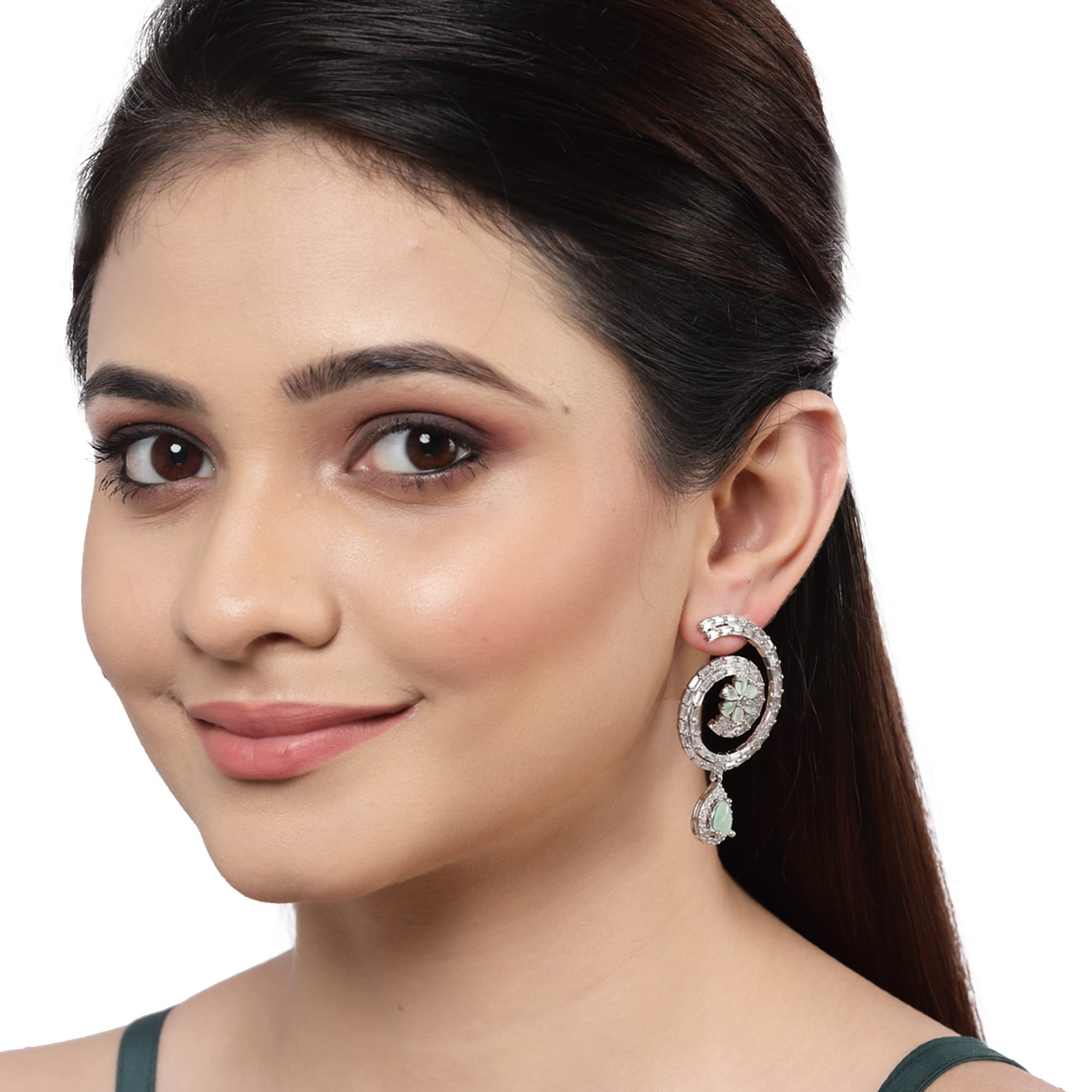 Rhodium-Plated Hoop Earrings