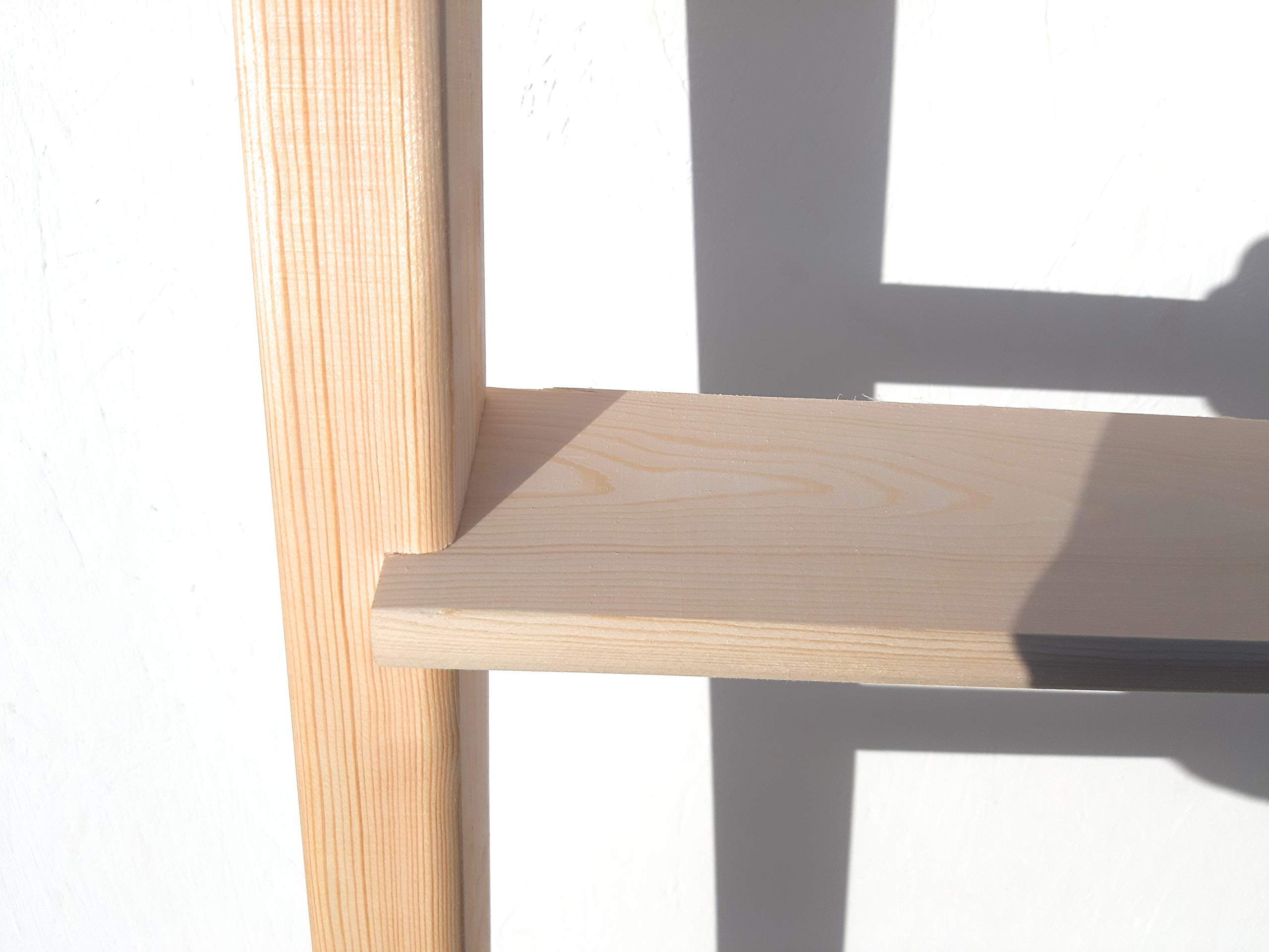 Scala scaletta per soppalco,letto a castello in legno naturale (Altezza cm 150)